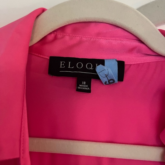 Eloquii Pink Satin Wrap Maxi Dress - Picture 8 of 12